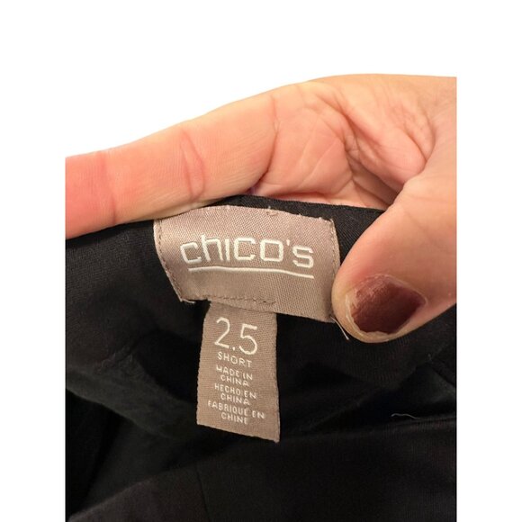 👗 2/$30 👗 Chico's Black Plus Size Straight Leg Slacks sz 14 (2.5) - Picture 5 of 8